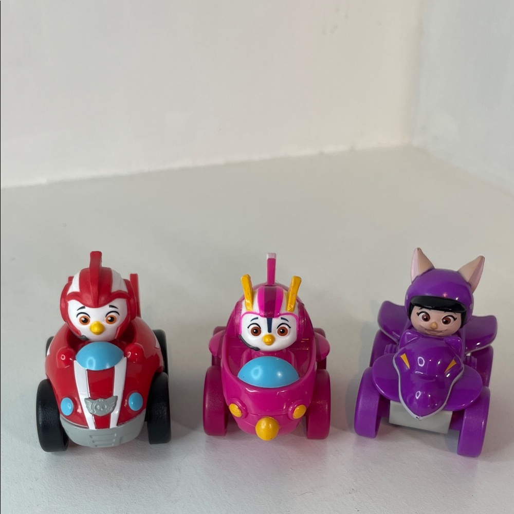 Nick Jr. Top Wings Racers Toys Playskool Hasbro Set of 3 Vehicles 2.5"
